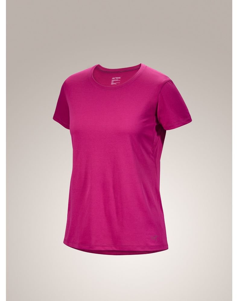 Taema Crew Neck Shirt SS Women's Amaranthus Heather - Arc'teryx Australia