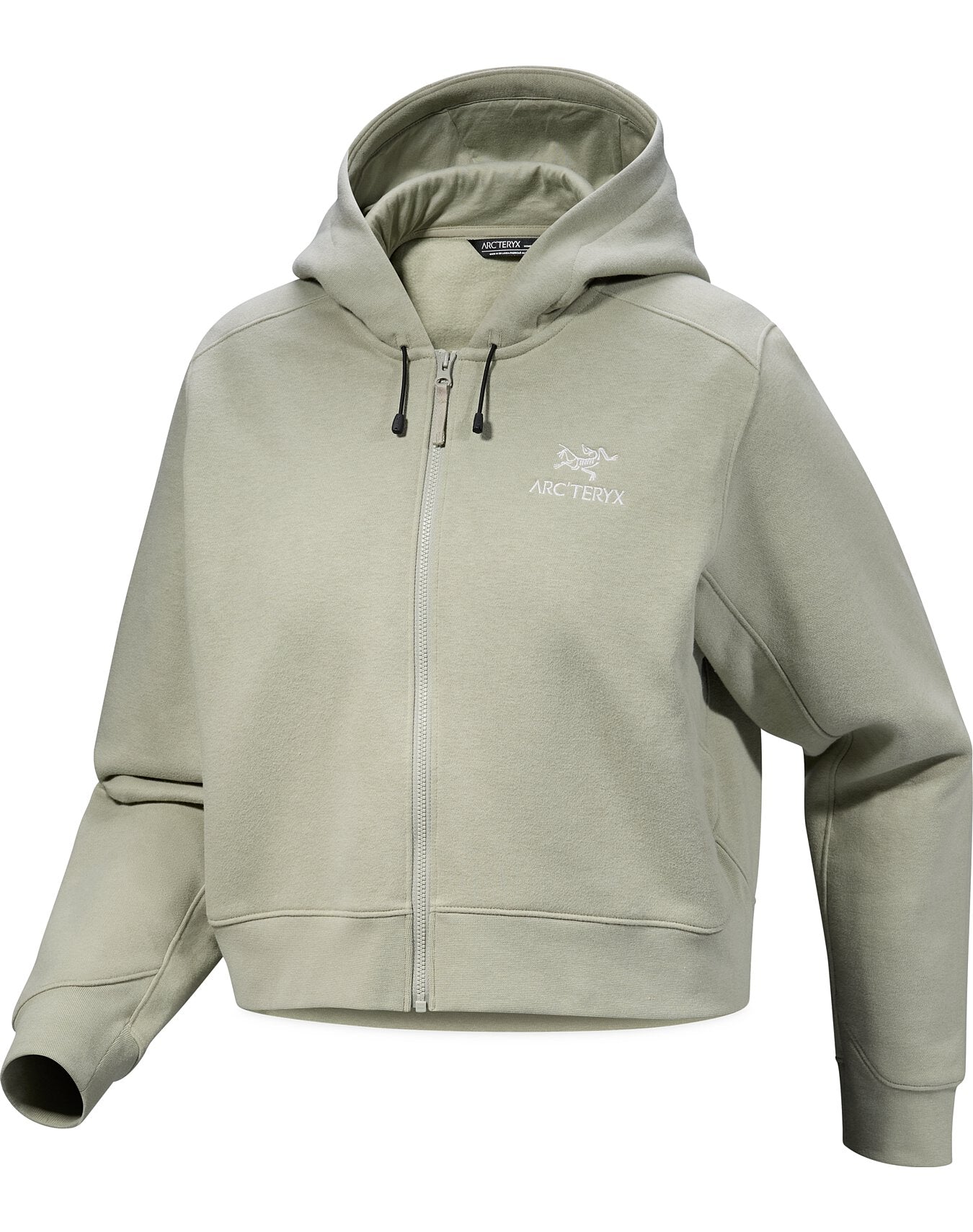 Emblem Fleece Full Zip Crop Hoody Women's