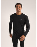 Rho Merino Wool Crew Neck LS Men's Black - Arc'teryx Australia