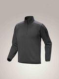 Covert 1/2 Zip Neck Men's Black Heather II - Arc'teryx Australia
