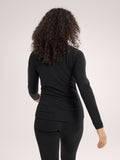 Kyanite Baselayer Zip Neck Women's Black - Arc'teryx Australia