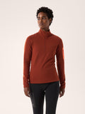 Kyanite Baselayer Zip Neck Women's Sequoia / Solaris - Arc'teryx Australia