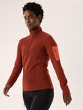 Kyanite Baselayer Zip Neck Women's Sequoia / Solaris - Arc'teryx Australia