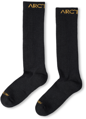 Merino Wool Ski Sock Black - Arc'teryx Australia