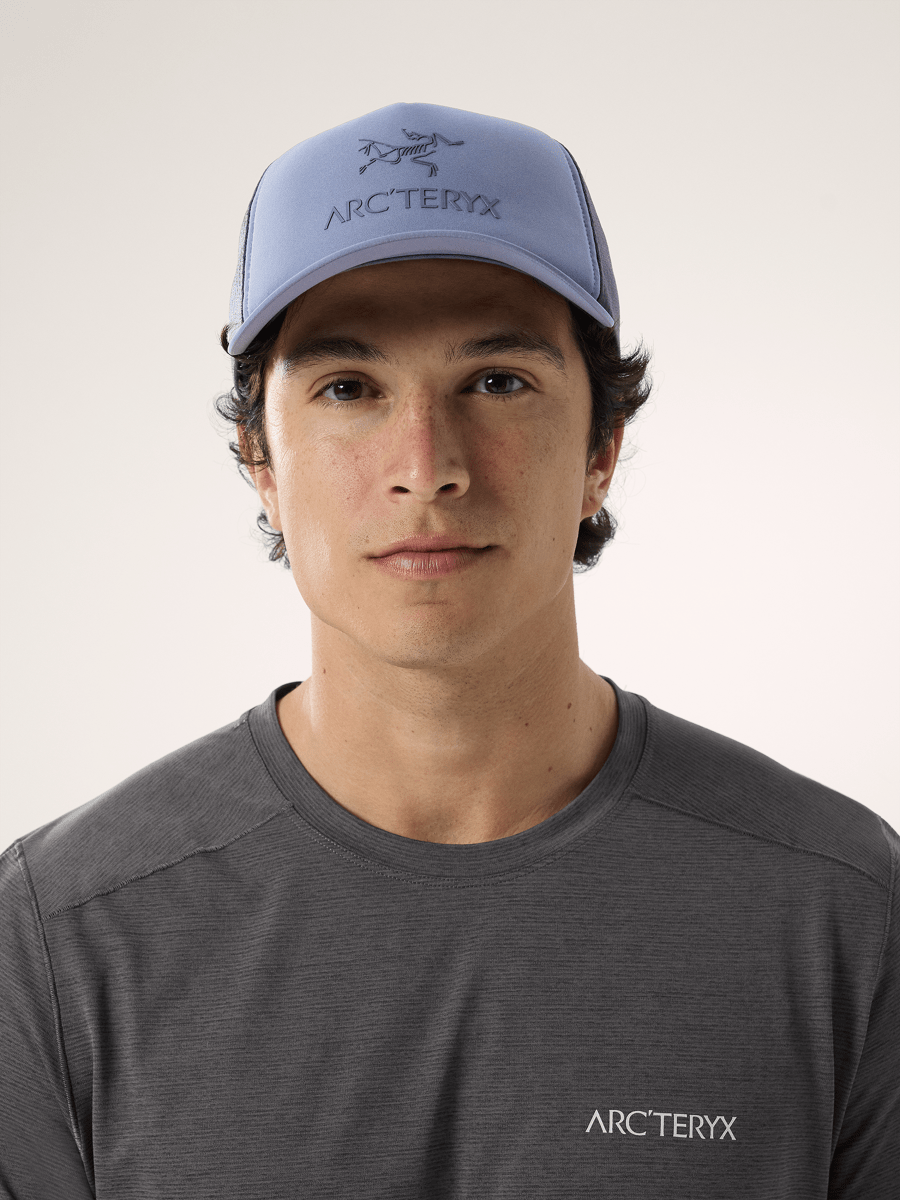 Bird Word Trucker Curved Hat Stratus / Dark Stratus - Arc'teryx Australia