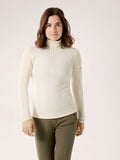 Kyanite Baselayer Zip Neck Women's Whiteout - Arc'teryx Australia