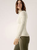 Kyanite Baselayer Zip Neck Women's Whiteout - Arc'teryx Australia