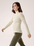 Kyanite Baselayer Zip Neck Women's Whiteout - Arc'teryx Australia