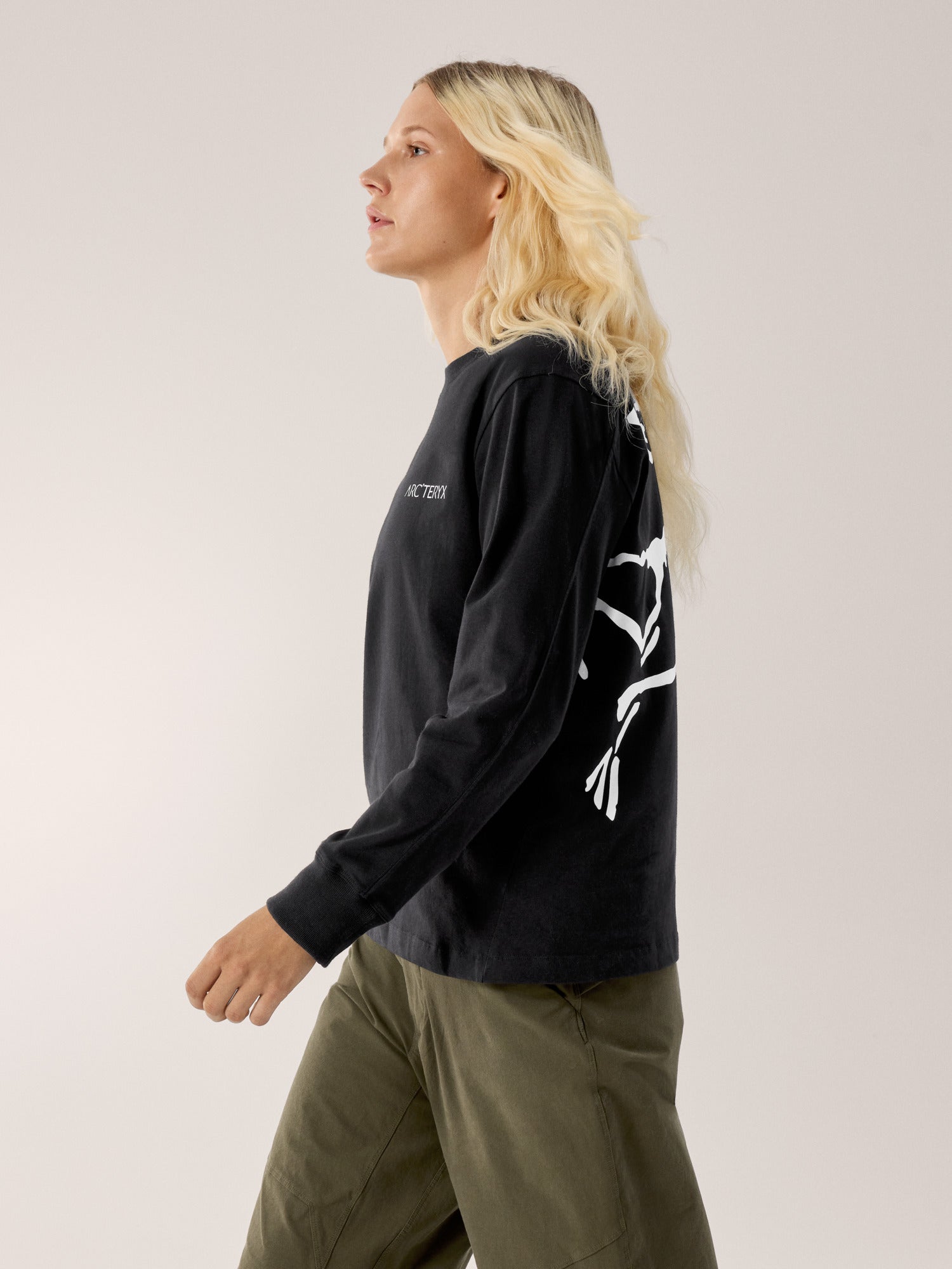 Kragg Cotton Bird Crew Neck Shirt LS Women's