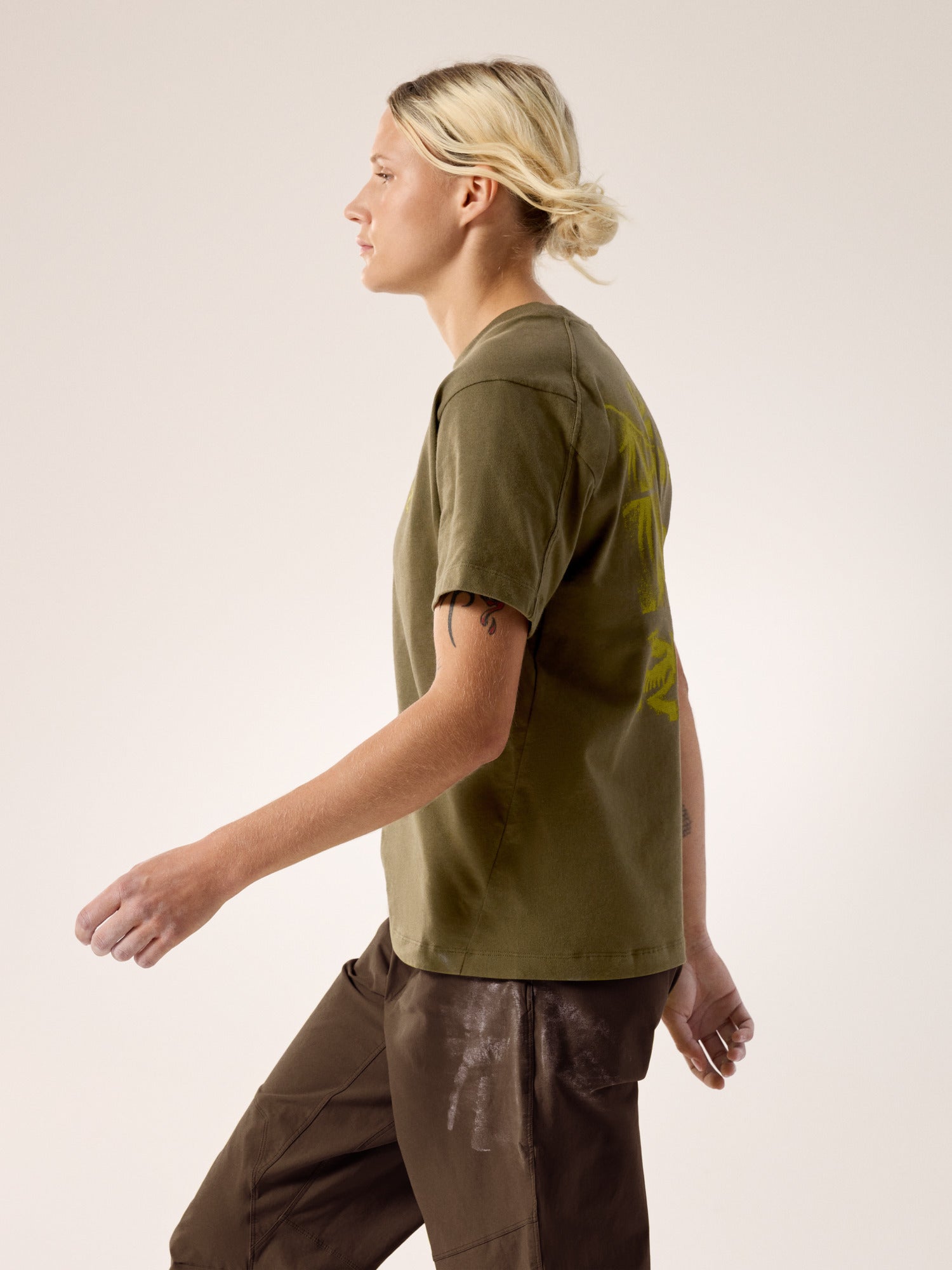 Kragg Cotton Bird Tile Crew Shirt SS Women's