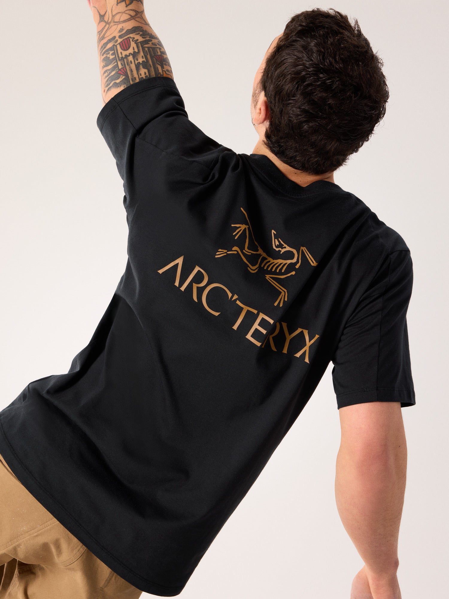 Kragg SL Cotton Bird Word Shirt SS Men's