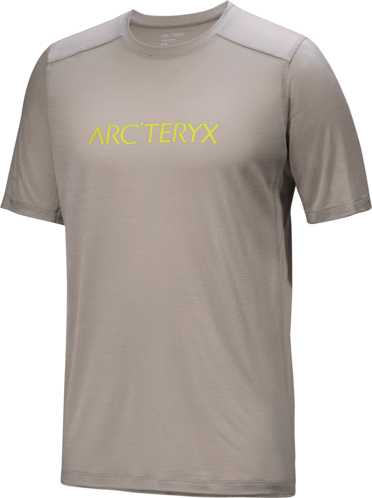 Ionia Merino Wool Arc'Word Logo Shirt SS Men's Rune / Euphoria - Arc'teryx Australia