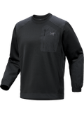 Konseal Crew Neck Pullover Men's Black - Arc'teryx Australia