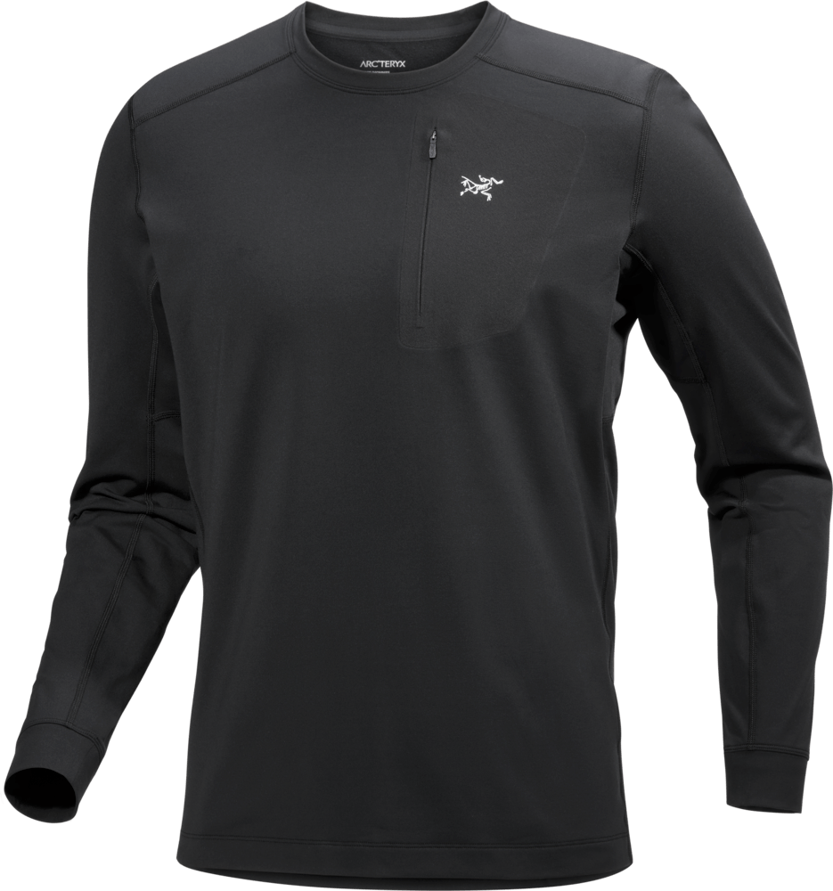 Rho LT Crew Neck Men's Black - Arc'teryx Australia