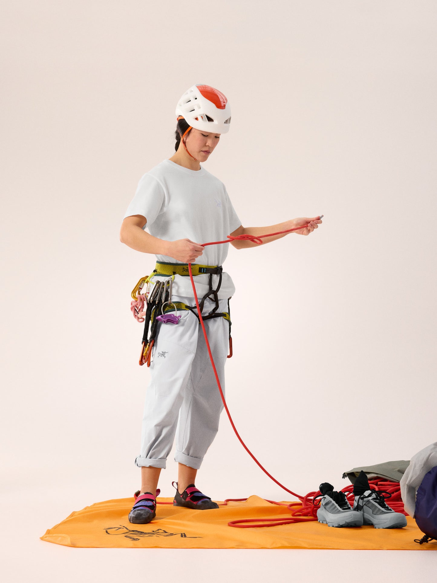 Kragg Cotton Little Bird Crew Shirt SS Women's White Light / White - Arc'teryx Australia