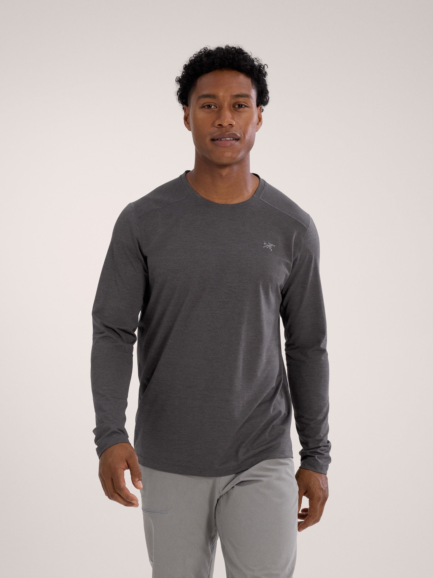Cormac Crew Neck Shirt LS Men's Black Heather - Arc'teryx Australia