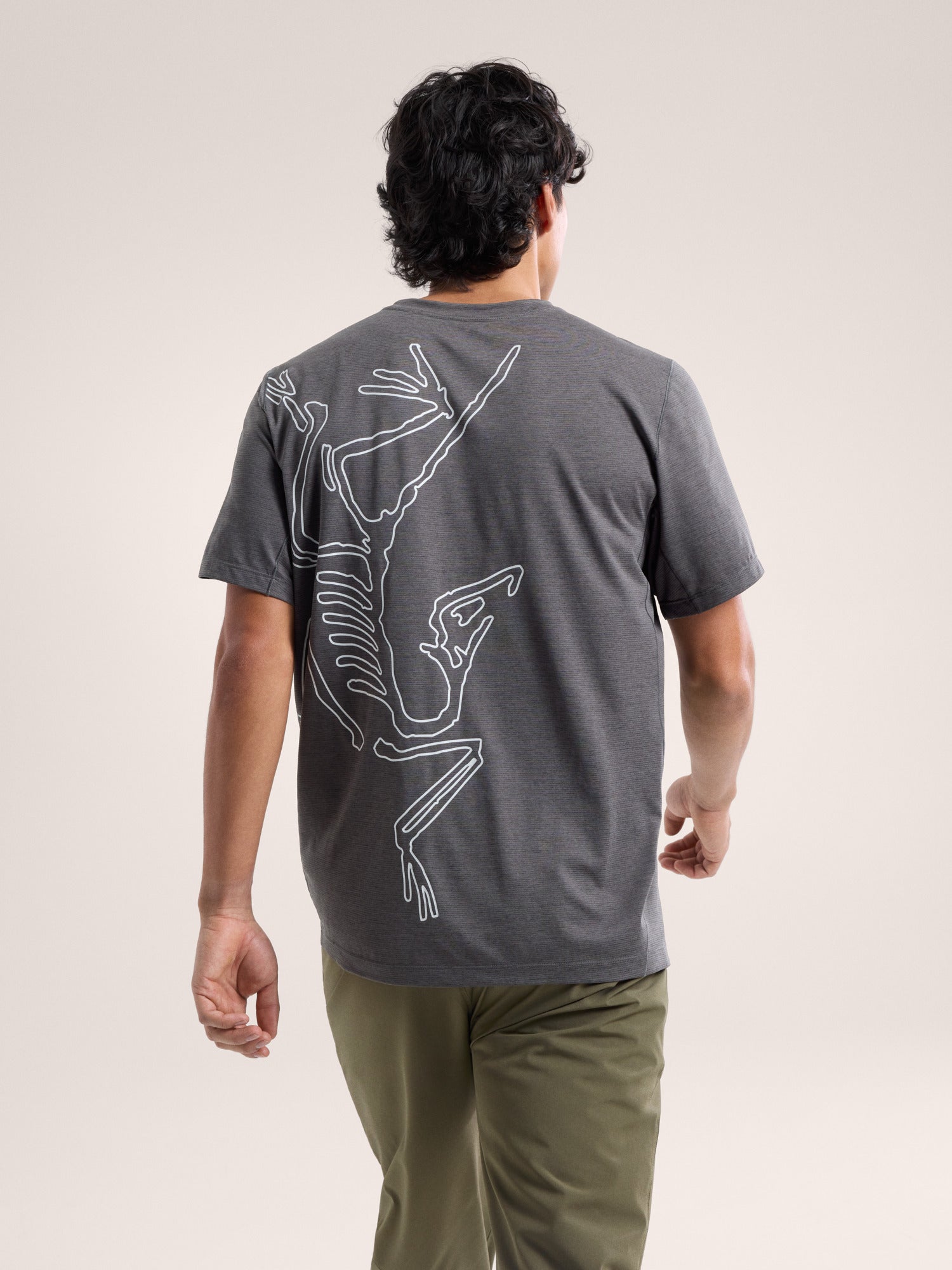 Cormac Arc'Bird Logo Shirt SS Men's Black Heather - Arc'teryx Australia
