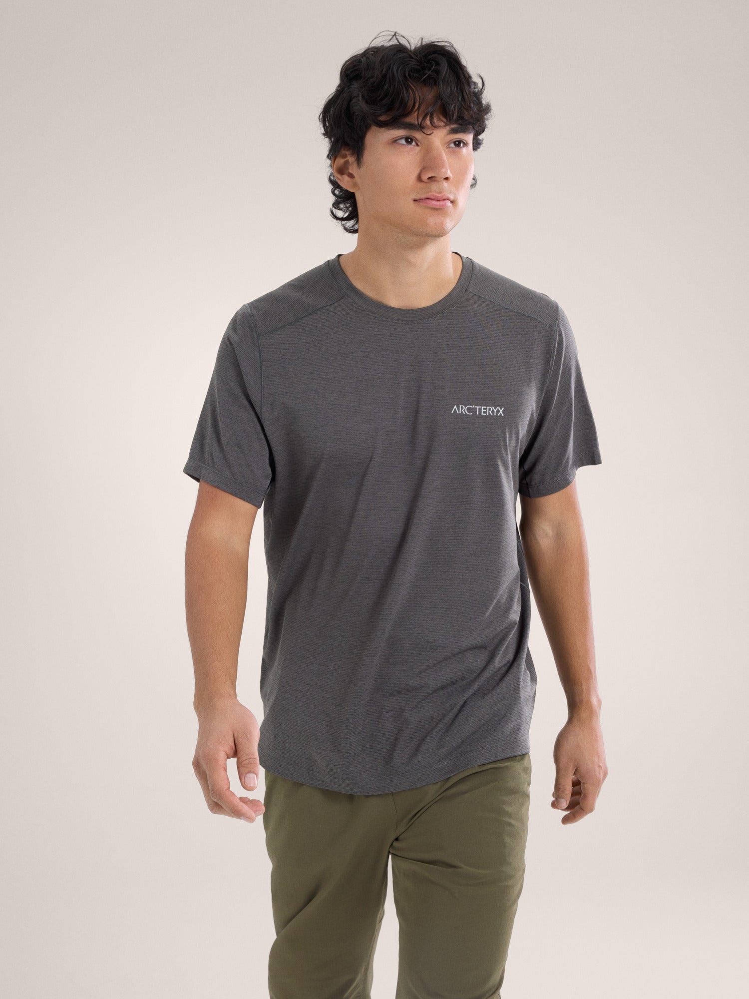 Cormac Arc'Bird Logo Shirt SS Men's Black Heather - Arc'teryx Australia