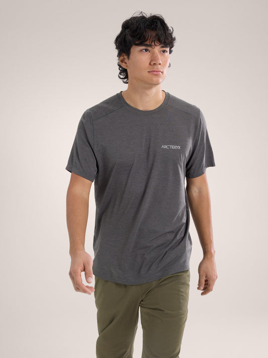 Cormac Arc'Bird Logo Shirt SS Men's Black Heather - Arc'teryx Australia