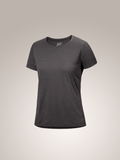 Taema Crew Neck Shirt SS Women's Black Heather - Arc'teryx Australia