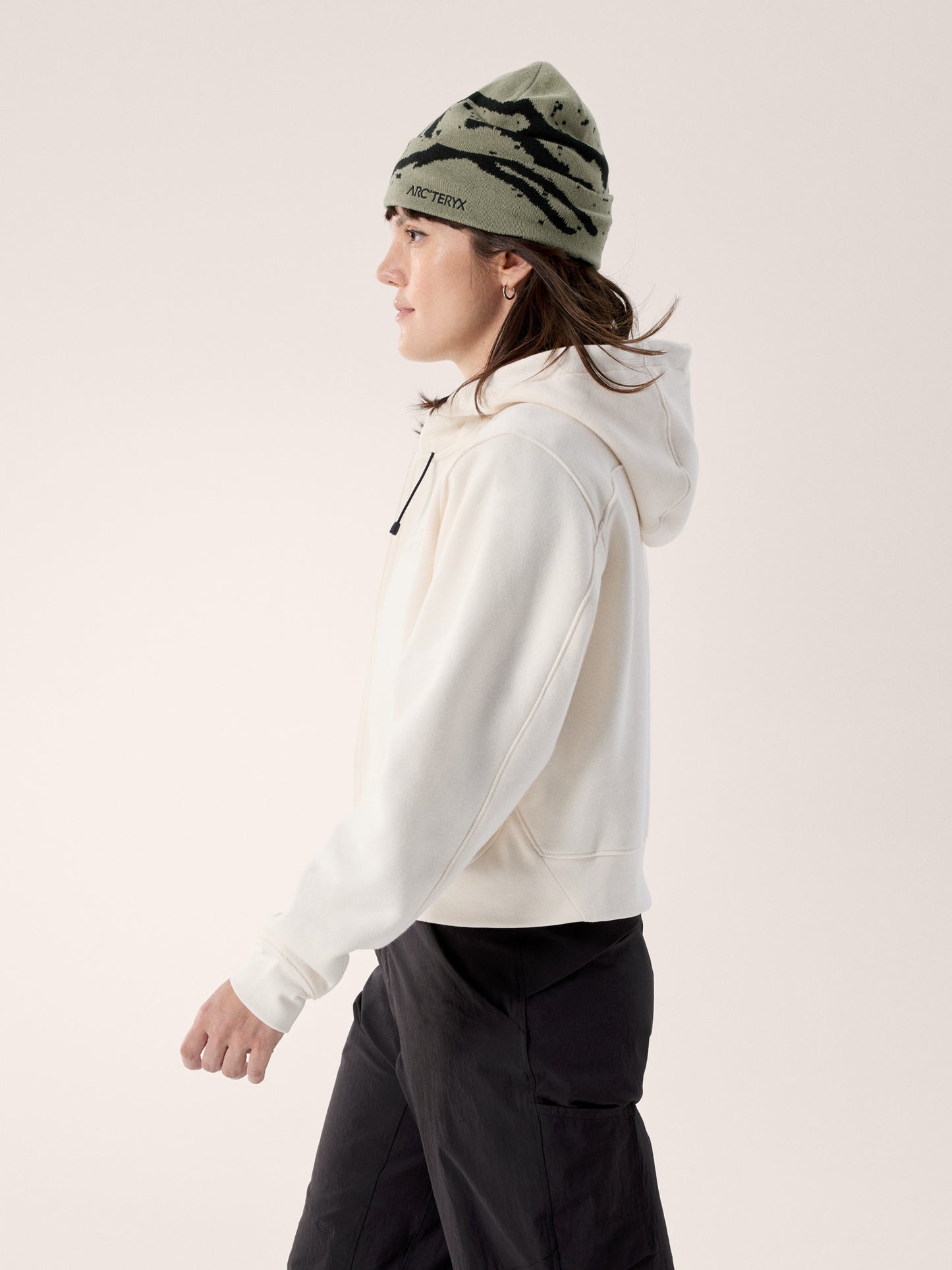Emblem Fleece Full Zip Crop Hoody Women's