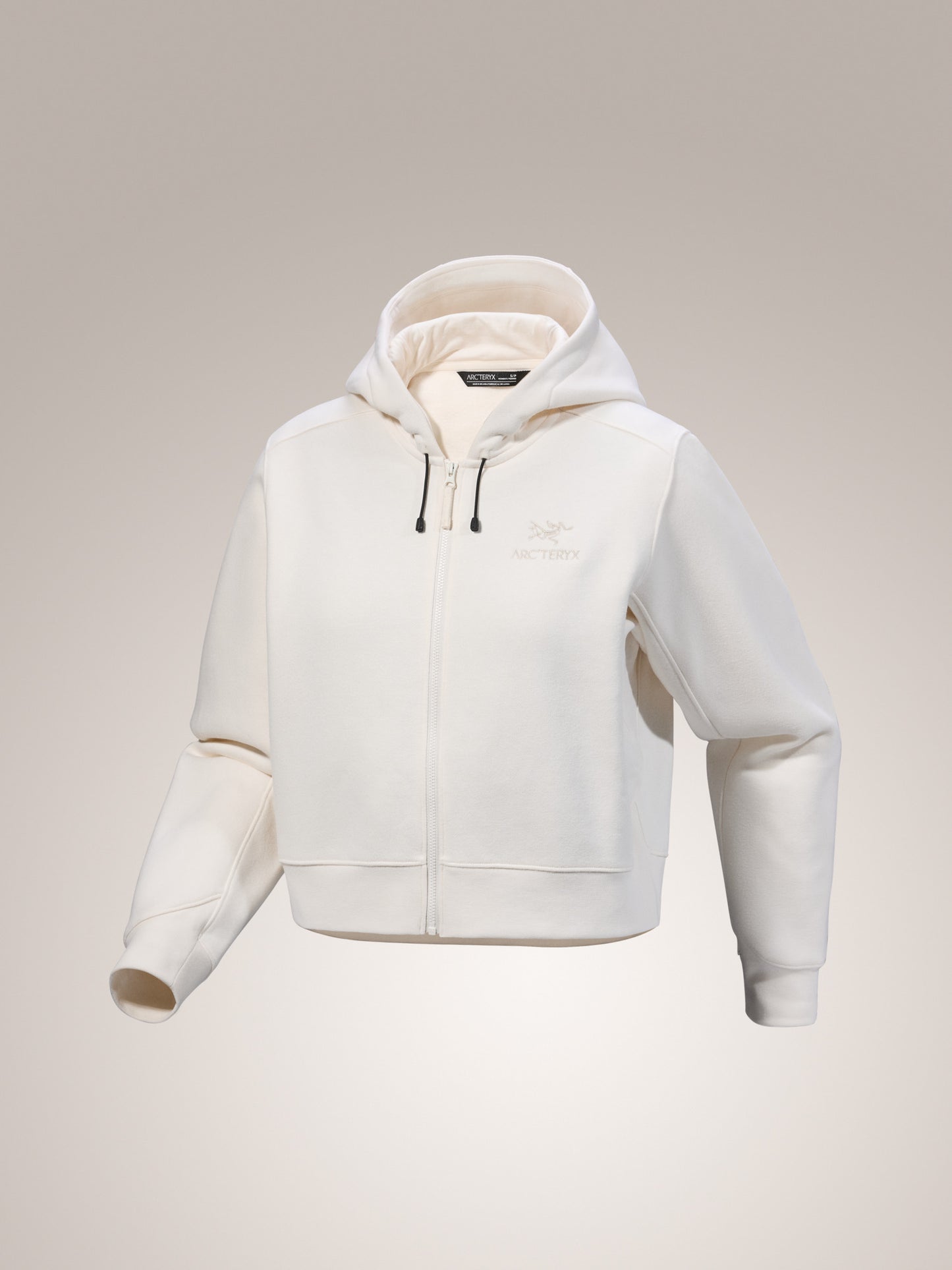 Emblem Fleece Full Zip Crop Hoody Women's