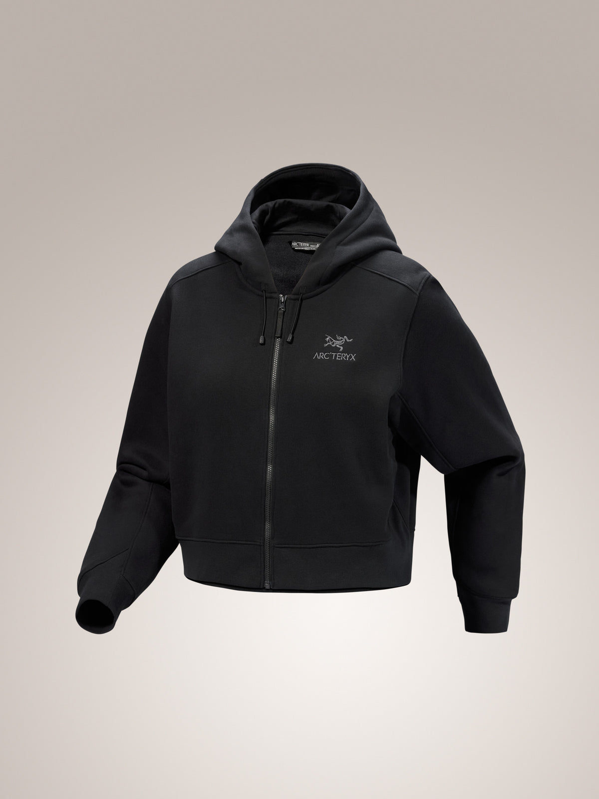 Emblem Fleece Full Zip Crop Hoody Women's