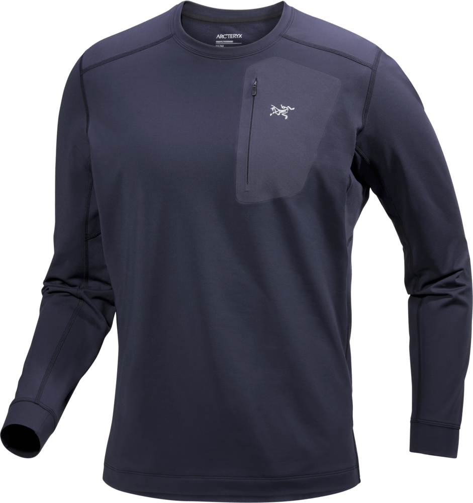 Rho LT Crew Neck Men's Black Sapphire - Arc'teryx Australia